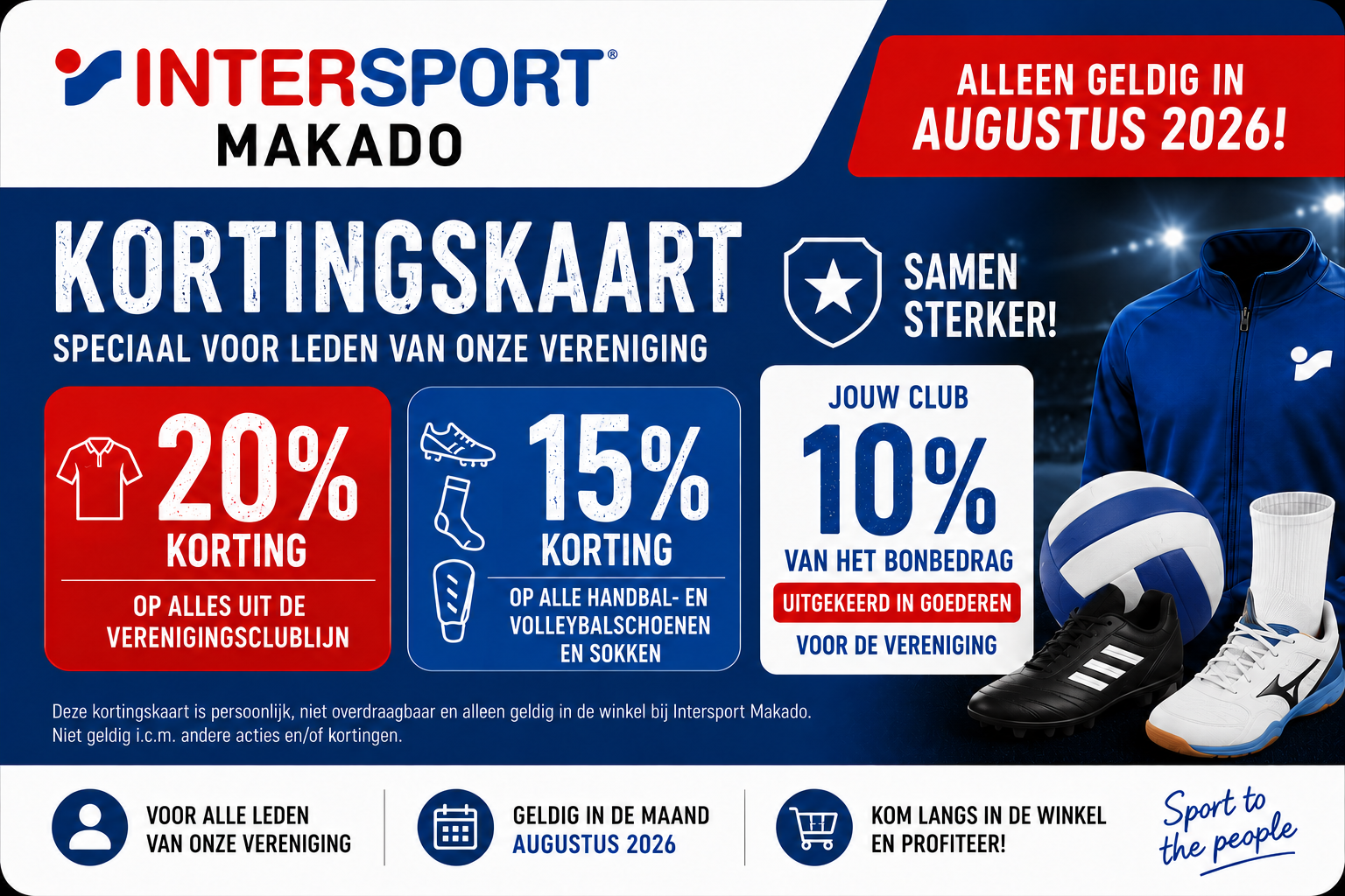 Intersport Makado HV Zwart Wit actie