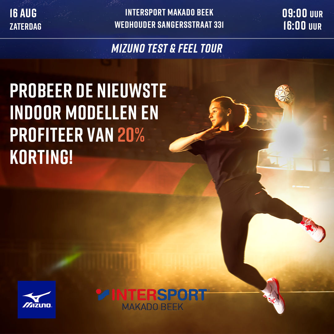 Mizuno dag bij Intersport Makado met 20% korting